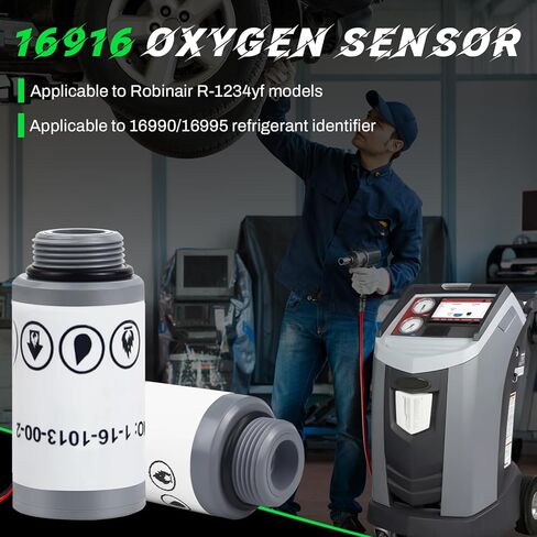 16916 استبدال مستشعر الأكسجين المتوافق مع آلات Rebinair R-1234YF ومعرفات التبريد 16990/16995-FITS AC1234-4 ، AC1234-4SL ، AC1234-4-4 ، AC1234-6 ، AC1234-9 in Kuwait