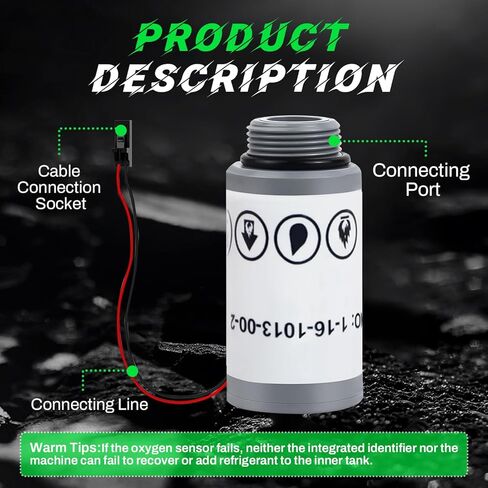 16916 استبدال مستشعر الأكسجين المتوافق مع آلات Rebinair R-1234YF ومعرفات التبريد 16990/16995-FITS AC1234-4 ، AC1234-4SL ، AC1234-4-4 ، AC1234-6 ، AC1234-9 in Kuwait