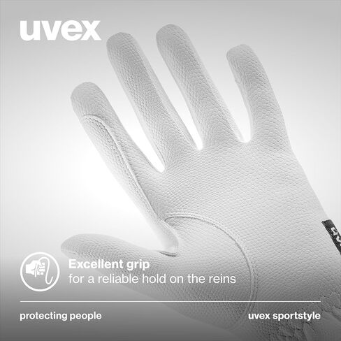 Uvex Sportstyle Horse Riding Gloves for Women & Men, Blue, 7 - Breathable, Washable & with Touchscreen Capability in Kuwait