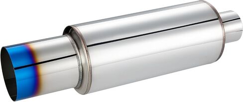 EVIL ENERGY Exhaust Muffler Stainless Steel Exhaust Tip Universal 14.6" Length (Burnt 2 intlet 3 outlet) in Saudi Arabia