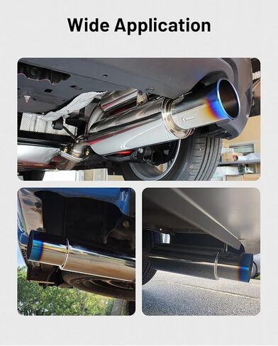 EVIL ENERGY Exhaust Muffler Stainless Steel Exhaust Tip Universal 14.6" Length (Burnt 2 intlet 3 outlet) in Saudi Arabia