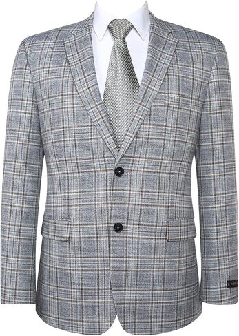 P&L Men's Classic Fit Houndstooth Blazer Sport Coat 2 Button Casual Jacket for Business, Party & Travel in Kuwait