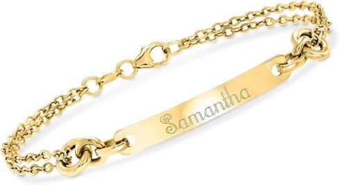 Ross-Simons Italian 14kt Yellow Gold Personalized Id Bracelet in Saudi Arabia