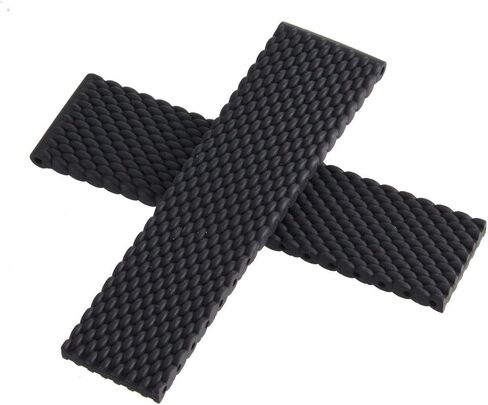 22mm × 20 مم حزام فرقة الساعات المطاطية الأسود 279S in Saudi Arabia