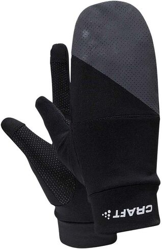 Craft Sportswear Unisex ADV Lumen Hybrid Glove | Reflective & Waterproof | 2-in-1 Mitten & Glove with Key Pocket | Perfect for Running & Cycling in Kuwait