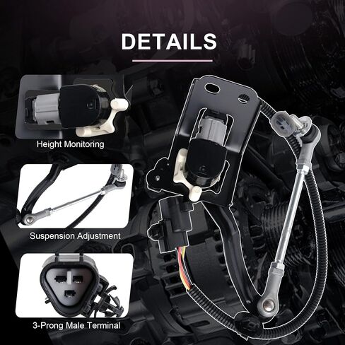 مستشعر مستوى ارتفاع مستوى الركوب مناسب لـ Toyota 2005 2006 2007 05 06 07 Sequoia V8 4.7L ، 89408-34010 ، 8940834010 ، HST-038 ، HST038 ، 5S9484 ، B71049 ، SU10946 ، 924-777 in Saudi Arabia
