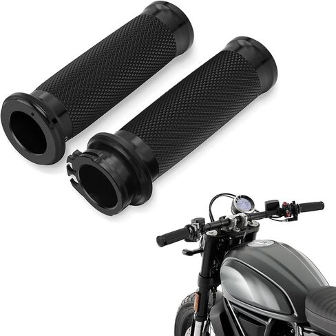 Amazicha Black 1 "دراجة نارية يدوية قبضة المقود المقود المتوافق مع Harley Sportster Touring Honda Kawasaki Suzuki Yamaha Bobber Chopper in Kuwait