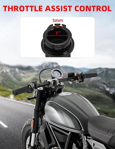 Amazicha Black 1 "دراجة نارية يدوية قبضة المقود المقود المتوافق مع Harley Sportster Touring Honda Kawasaki Suzuki Yamaha Bobber Chopper in Kuwait