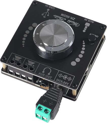 ZK-1002T لوحة مضخم صوت بلوتوث 5.0 2.1 100Wx2 HiFi مضخم صوت AMP مع مدخلات تحكم ثلاثية وباس BT AUX، وحدة ستيريو 9-24 فولت 2.0 قناة لمكبرات الصوت DIY، خالية من كلمة المرور، أسود in Saudi Arabia