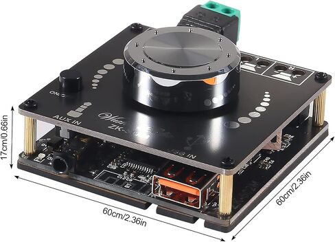 ZK-1002T لوحة مضخم صوت بلوتوث 5.0 2.1 100Wx2 HiFi مضخم صوت AMP مع مدخلات تحكم ثلاثية وباس BT AUX، وحدة ستيريو 9-24 فولت 2.0 قناة لمكبرات الصوت DIY، خالية من كلمة المرور، أسود in Saudi Arabia