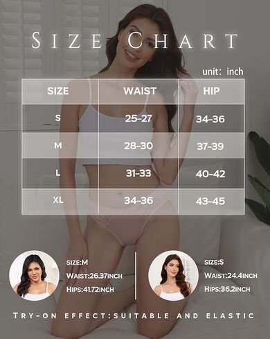 Aijolen Women's Cotton Bikini Panties Lace Cheeky Underwear for Women Breathable Soft Underwear Women Pack S-XL in Kuwait