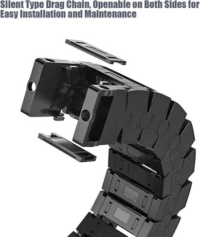 Drag Chain Silent Bridge Type 18 25 L1000mm Chain Wire Carrier with End Connectors(R38,18x25) in Kuwait