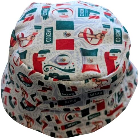 Viva Mexico Mexican Flag Duitible Ducket Hat by Tribe Afrique Blue in Saudi Arabia
