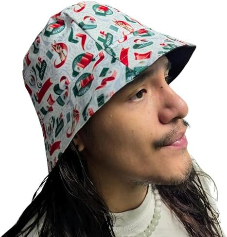 Viva Mexico Mexican Flag Duitible Ducket Hat by Tribe Afrique Blue in Saudi Arabia