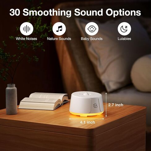 Portable Sound Machine for Baby,LEICEX White Noise Machine,33 Soothing Sound 10 Colors Night Light Sleep Machine for Baby Kids,Timer and Memory, Travel Sound Machine for Sleep Office Privacy Travel in Saudi Arabia