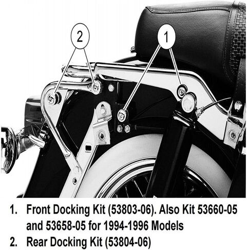 TCMT Detachables Front Docking Hardware Kit Fits for Harleytouring Road Road Road Glide Glide Electra Glide 1997-2008 استبدال 53803-06 in Saudi Arabia
