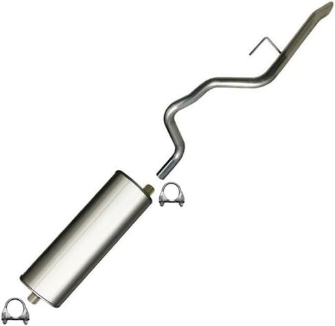العادم الشمالي الشرقي | كاتم الصوت الفولاذ المقاوم للصدأ ونظام العادم Tailpipe طقم CompAdible لجيب جراند شيروكي 1999-2001 4.7L و 4.0L | المشابك المجانية شملت | جزء استبدال السيارات in Kuwait