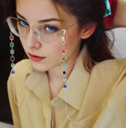 Beaded Eyeglasses Chain for Women and Girls, Sunglasses Strap Holder Spectacle Chain Eyeglass Chains in Kuwait