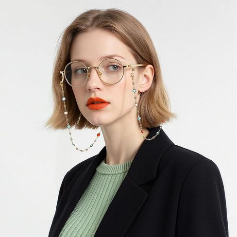 حامل سلسلة النظارات ، حبل رقبة بالخرز لنظارات القراءة والنظارات الشمسية والنساء والفتيات in Kuwait