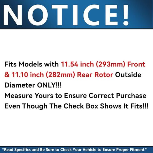 Detroit Axle - مجموعة الفرامل لعام 2013-2017 Honda Accord 2014 2015 2015 ، حفر دوارات الفرامل المحفورة منصات الفرامل السيراميك مع استبدال الخلفية الأمامية للأجهزة: 11.54 بوصة أمامية و 11.10 بوصة الخلفية الخلفية in Saudi Arabia