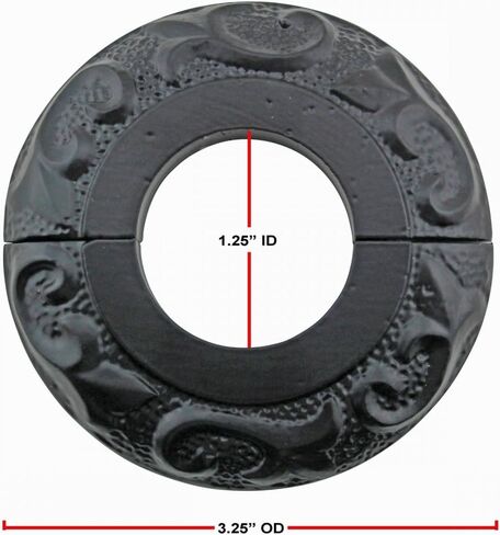 Renovators Supply Manufacturing Aluminum Escutcheon Plate 3 in OD Escutcheon Black Powder Coated Finish Radiator Flange in Saudi Arabia