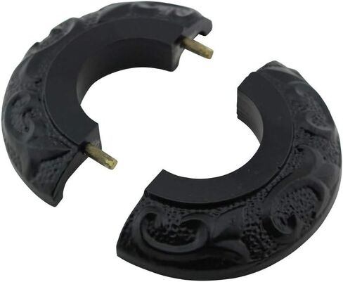 Renovators Supply Manufacturing Aluminum Escutcheon Plate 3 in OD Escutcheon Black Powder Coated Finish Radiator Flange in Saudi Arabia