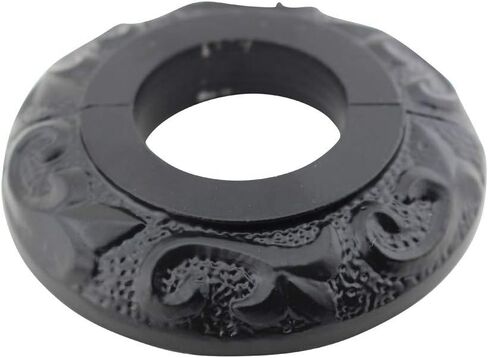 Renovators Supply Manufacturing Aluminum Escutcheon Plate 3 in OD Escutcheon Black Powder Coated Finish Radiator Flange in Saudi Arabia