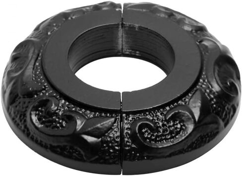 Renovators Supply Manufacturing Aluminum Escutcheon Plate 3 in OD Escutcheon Black Powder Coated Finish Radiator Flange in Saudi Arabia