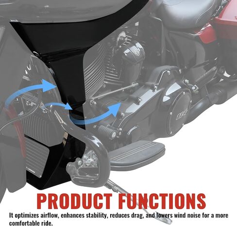 Fairings Spoiler Covers for Road Glide Protector Accessories, Carbon Fiber Side Fairing Spoilers Cover w/Extended Airing Chin Spoilers Kit Fit for Harley Road Glide 2017-2023 in Saudi Arabia