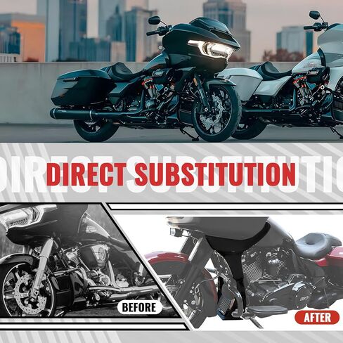 Fairings Spoiler Covers for Road Glide Protector Accessories, Carbon Fiber Side Fairing Spoilers Cover w/Extended Airing Chin Spoilers Kit Fit for Harley Road Glide 2017-2023 in Saudi Arabia