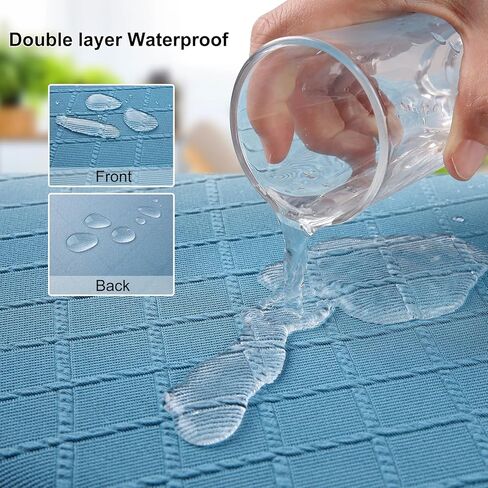 Waterproof Bar Stool Covers 2 PCS, Stretch Pub Stool Chair Slipcover Counter Stool Cover Bar Stool Slipcovers with Backs Removable Washable for Kitchen, Dining Room (Beige, 2PCS) in Kuwait