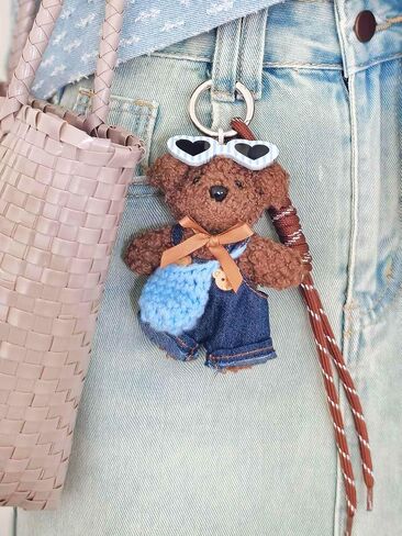 سحر Bear Keychain Bag المحفظة سحر مفاتيح لطيف للنساء حقائب اليد ، حقائب الظهر ، محفظة in Kuwait