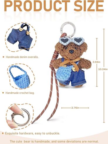 سحر Bear Keychain Bag المحفظة سحر مفاتيح لطيف للنساء حقائب اليد ، حقائب الظهر ، محفظة in Kuwait