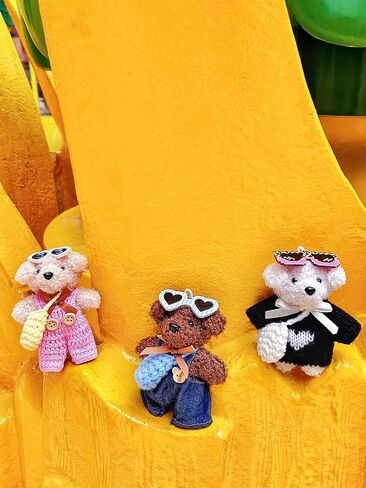 سحر Bear Keychain Bag المحفظة سحر مفاتيح لطيف للنساء حقائب اليد ، حقائب الظهر ، محفظة in Kuwait