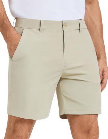 شورت غولف بولي للرجال 7 بوصة inseam سريع الجاف جاف ماء الخصر خفيفة الوزن مع سراويل القبضة مع جيب السوستة in Saudi Arabia