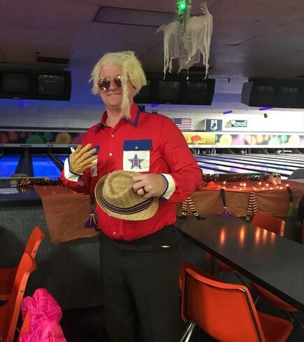 Roy Munson Bowling Shirt - Costume & Everyday Wear Long Sleeve Button Up - 90s Bowler Comedy Movie - Red White & Blue in Saudi Arabia