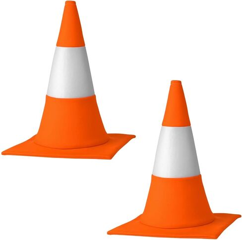 Orange White Traffic Cone Hat for Men Women Kids Halloween Party Dress up in Kuwait