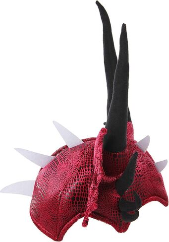 Soft Horned Dragon Costume Hat Accessory - Adjustable Hat with Fiberfill-Stuffed Horns in Saudi Arabia