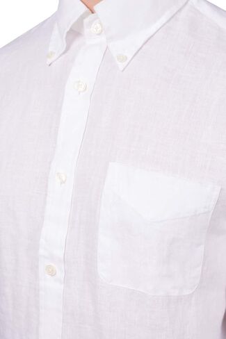 Brooks Brothers Men's All Linen The Original Polo Long Sleeve Shirt, (US, Alpha, X-Large, Regular, Regular, 200032 White) in Saudi Arabia