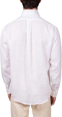 Brooks Brothers Men's All Linen The Original Polo Long Sleeve Shirt, (US, Alpha, X-Large, Regular, Regular, 200032 White) in Saudi Arabia