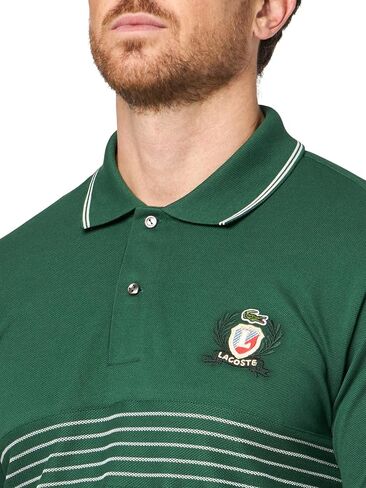 Lacoste Men's Classic Fit Made in France Striped Polo in Saudi Arabia