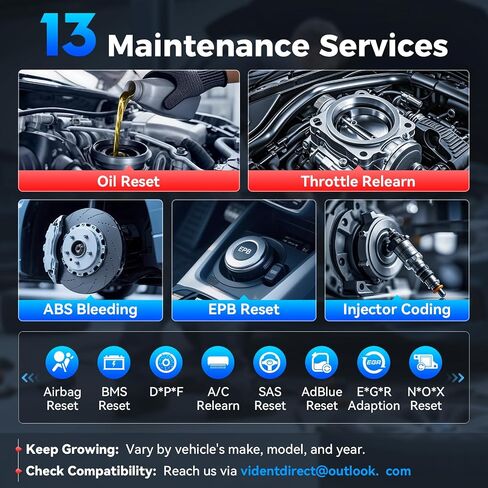Bidirectional Scan Tool: VIDENT iSmartDiag510 PRO Wireless OBD2 Scanner for iOS & Android with Lifetime Free Update, All System Diagnostics, 28 Reset, ABS Bleed, AdBlue/Throttle Reset, CAN FD for GM in Saudi Arabia