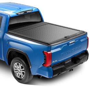 تغطية Tonneau القابلة للسحب تناسب 2014-2025 سرير شاحنة Toyota Tundra مع نظام السكك الحديدية (5.5 قدم) in Saudi Arabia
