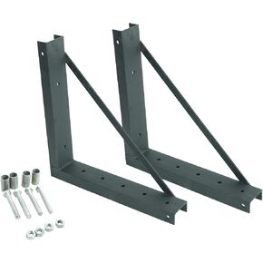 Underbody Truck Tool Box Mounting Brackets Kit, Welded Formed Steel Mounting Brackets with Screws Spacers and Sleeves Bolts for Underbody Truck Bed Tool Box, 17.7X 17.7 Inch, Set of 2 in Kuwait