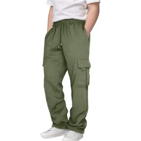 Boys Cargo Joggers Elastic Waist Casual Teens Boy Sweatpants Kids Workout Active Jogger Pants with Pockets 3-14 Years in Saudi Arabia