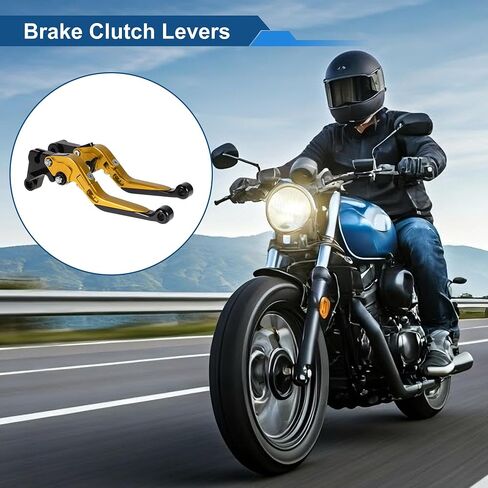 Short Long Brake Clutch Levers for Yamaha YZF R1 15-22 Adjustable Motorcycle Handlebar Brake Lever Aluminum Alloy Titanium Handle Black End in Saudi Arabia
