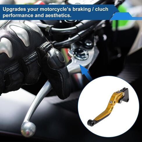 Short Long Brake Clutch Levers for Yamaha YZF R1 15-22 Adjustable Motorcycle Handlebar Brake Lever Aluminum Alloy Titanium Handle Black End in Saudi Arabia