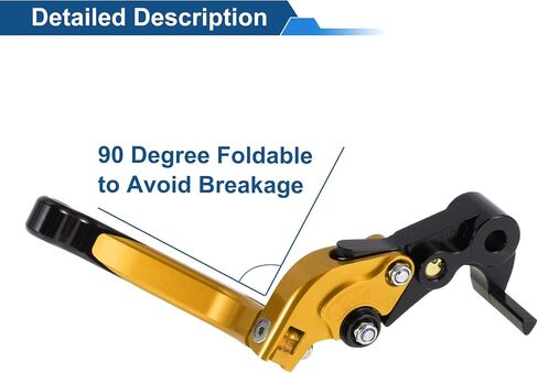 Short Long Brake Clutch Levers for Yamaha YZF R1 15-22 Adjustable Motorcycle Handlebar Brake Lever Aluminum Alloy Titanium Handle Black End in Saudi Arabia