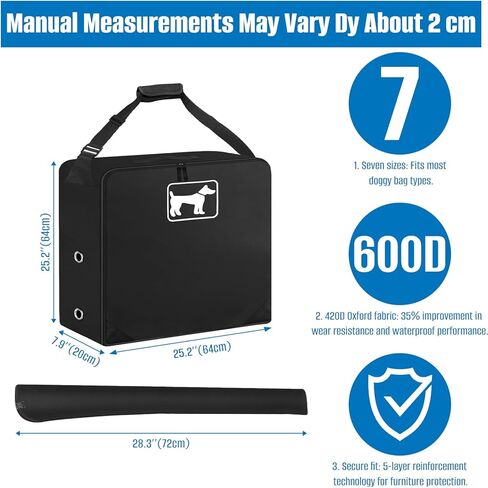 SIRUITON Dog Playpen Storage Bag, Fits 50" H 8 Panels and 9 Stakes，Suitable for Foldable Exercise Pet Playpen, Dog Fence Travel Bag, with Reinforcing Plate & Shoulder in Kuwait