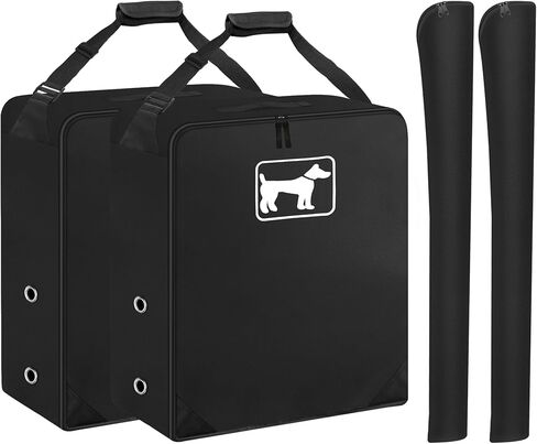 SIRUITON Dog Playpen Storage Bag, Fits 50" H 8 Panels and 9 Stakes，Suitable for Foldable Exercise Pet Playpen, Dog Fence Travel Bag, with Reinforcing Plate & Shoulder in Kuwait